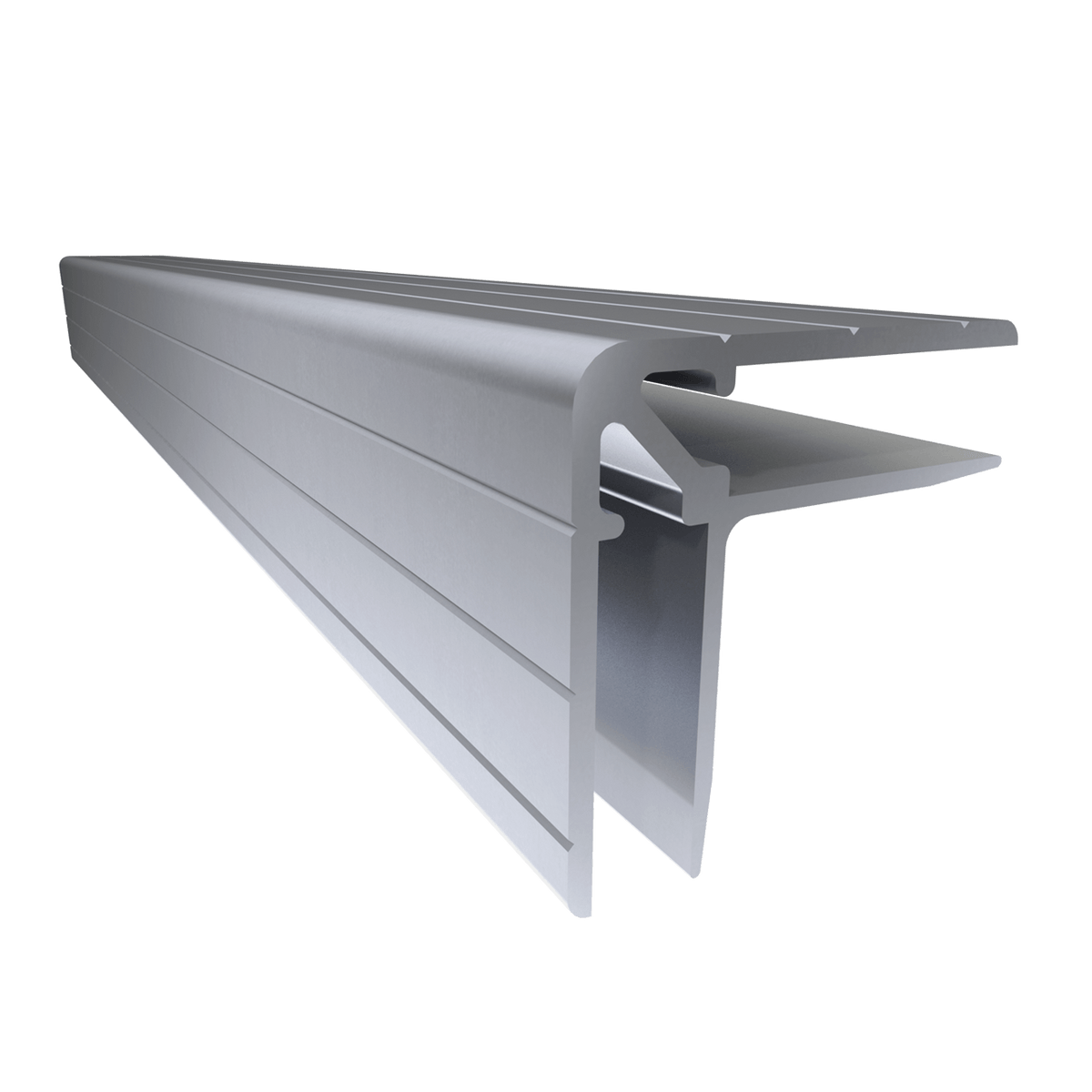 Extrusion à double angle 1/4" en aluminium, 10 pieds de long