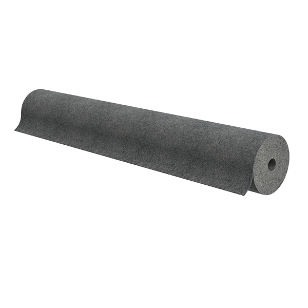 Roll of 48" wide grey non-woven carpet