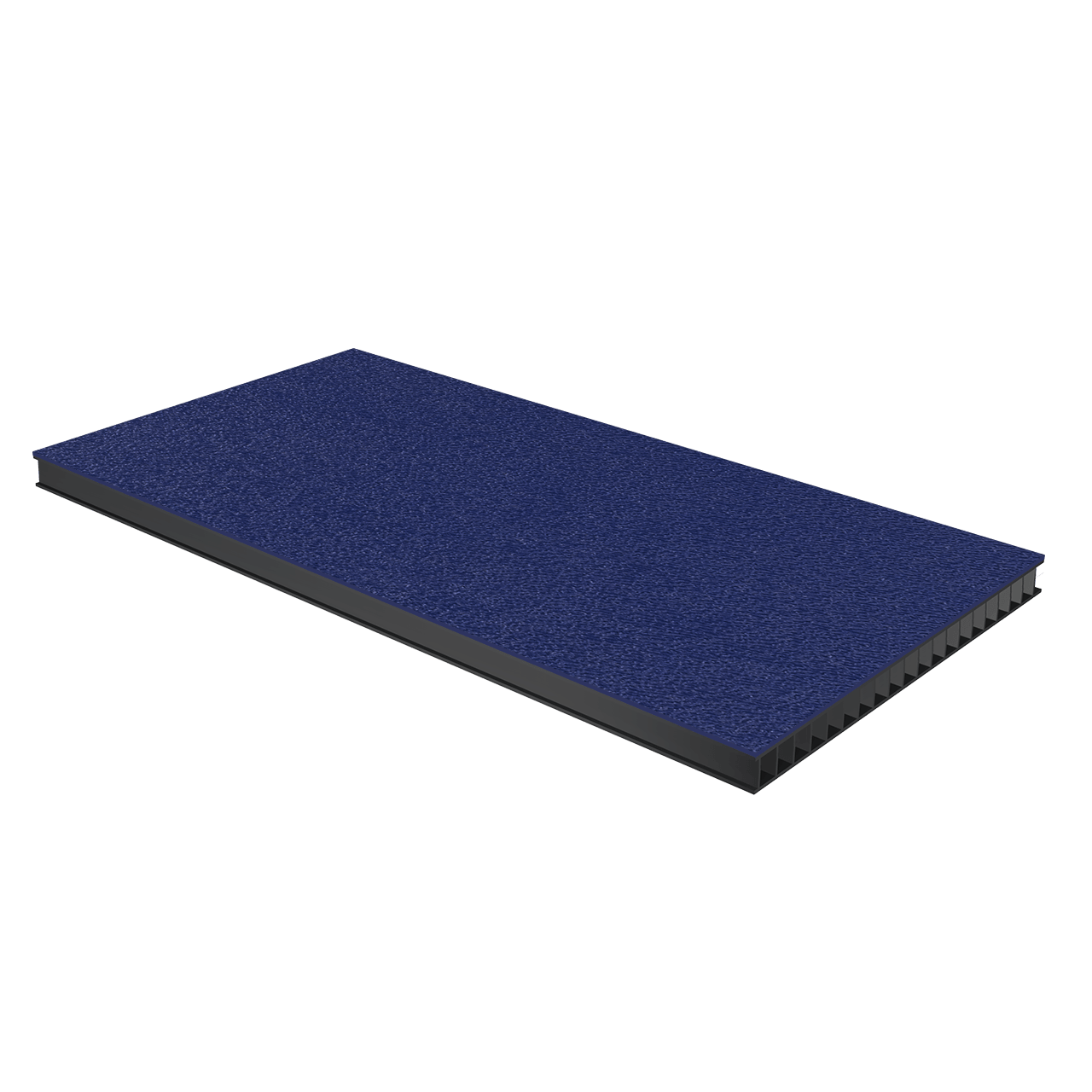 3/8" Corrugated Laminate - Dark Blue