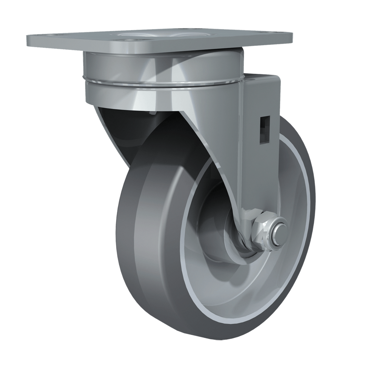 4&quot; Swivel Caster with Gray Tire and Aluminum Core