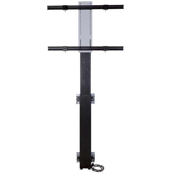 Wall mounted TV/Monitor lift column, extended to full height