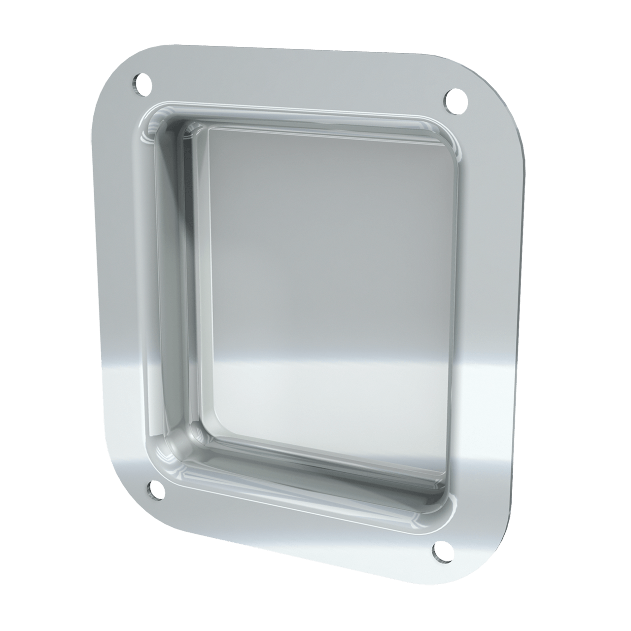 4 x 4-1/2" Recessed Dish, 3/4 view