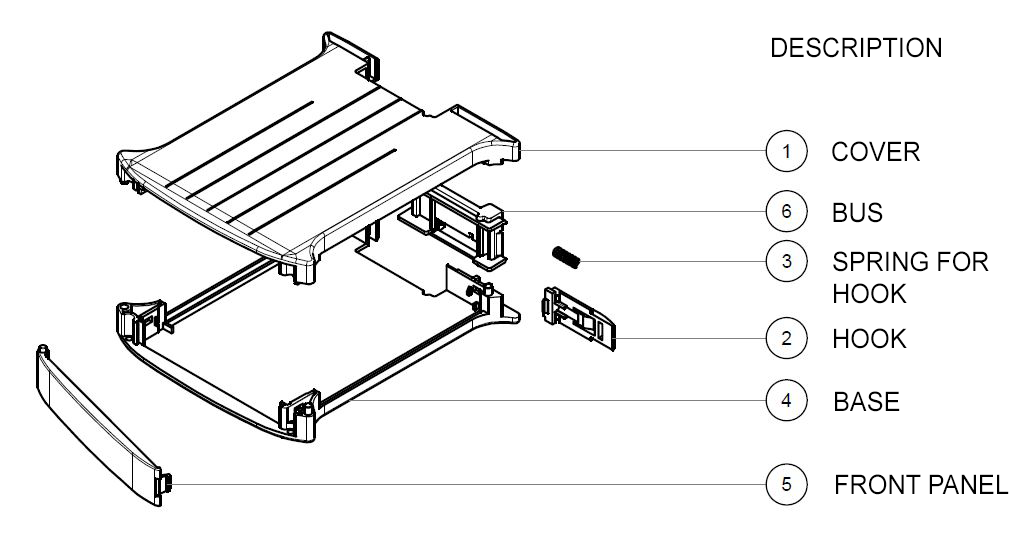 Railbox kit exploded view diagram