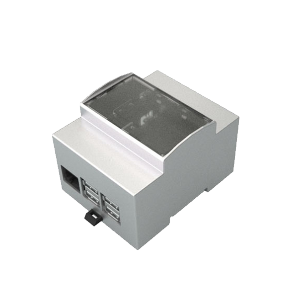 Italtronic Raspberry Pi B+ Modulbox DIN Rail 4M XTS Plastic Enclosure Case Kit, Transparent - 25.0410000.RMB (Raspberry PI not Included.)