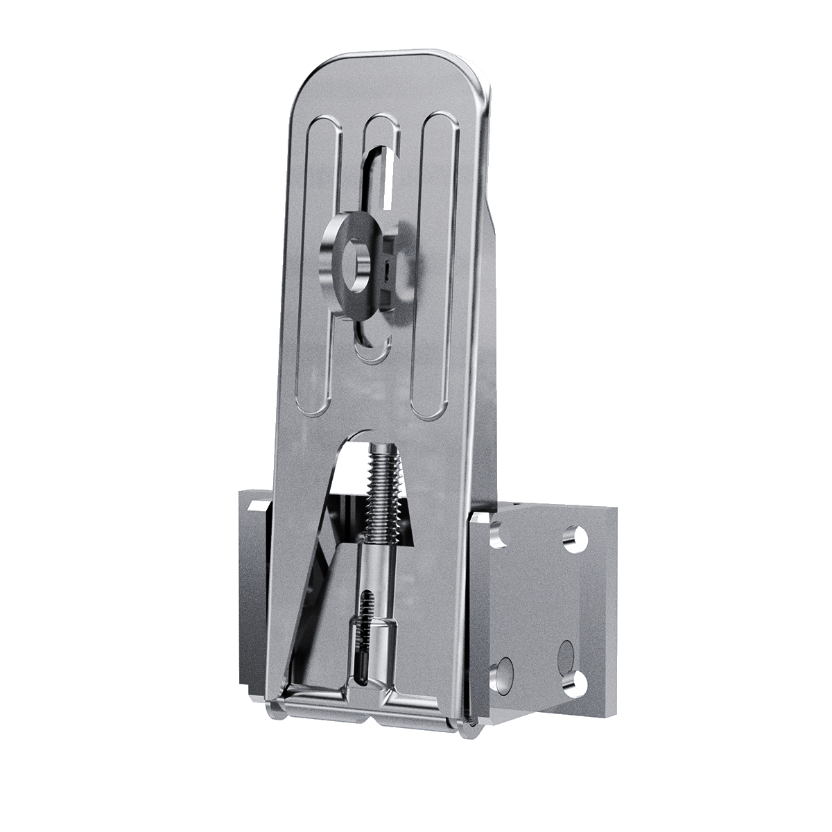 Heavy Duty large Adjustable Lever Catch with Padlock loop, 3/4 view