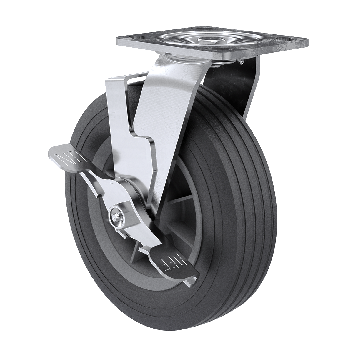8&quot; Flat Free Field Caster with Wheel lock Kit