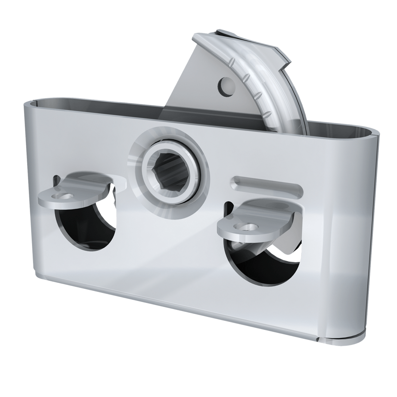 Southco Shallow Tab Roto-Lock - Latch - R2-0259-02, vue en perspective